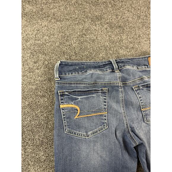 American Eagle Outfitters Super Stretch Artist Crop Denim Jeans Size 8R - Picture 10 of 12